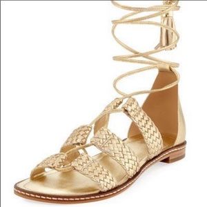 MICHAEL KORS Monterey Gladiator Gold Sandal